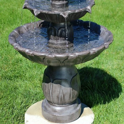 Deals β Sunnydaze Decor Sunnydaze 46"H Electric Polystone 3-Tier Classic Tulip Outdoor Water Fountain, Dark Brown 𧨠8 Deals β Sunnydaze Decor Sunnydaze 46"H Electric Polystone 3-Tier Classic Tulip Outdoor Water Fountain, Dark Brown 𧨠- Image 6