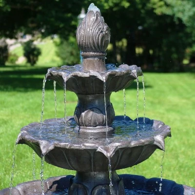 Deals β Sunnydaze Decor Sunnydaze 46"H Electric Polystone 3-Tier Classic Tulip Outdoor Water Fountain, Dark Brown 𧨠9 Deals β Sunnydaze Decor Sunnydaze 46"H Electric Polystone 3-Tier Classic Tulip Outdoor Water Fountain, Dark Brown 𧨠- Image 7