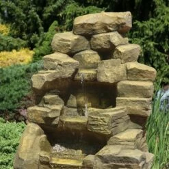 Hot Sale 🥰 Sunnydaze Decor Sunnydaze 37"H Electric Fiberglass Stone Falls Waterfall Outdoor Water Fountain 👏 -Garden Decor Shop unnamed file 6232