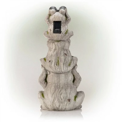 Discount ⌛ Alpine Corporation Alpine 23" Magnesium Oxide Solar Three Stack Frogs with LED Light Statue ❤️ 5 Discount ⌛ Alpine Corporation Alpine 23" Magnesium Oxide Solar Three Stack Frogs with LED Light Statue ❤️ - Image 5