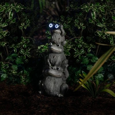 Discount ⌛ Alpine Corporation Alpine 23" Magnesium Oxide Solar Three Stack Frogs with LED Light Statue ❤️ 7 Discount ⌛ Alpine Corporation Alpine 23" Magnesium Oxide Solar Three Stack Frogs with LED Light Statue ❤️ - Image 7