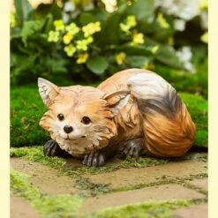 Promo 🎁 Wind & Weather Furry Fox Indoor/Outdoor Sculpture 😀