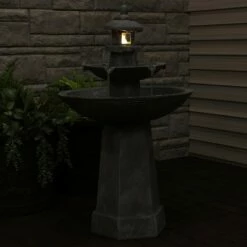 Best Pirce 🔥 Sunnydaze Decor Sunnydaze 40"H Electric Polyresin 2-Tiered Pagoda Outdoor Water Fountain with LED Light 👏 -Garden Decor Shop unnamed file 6275