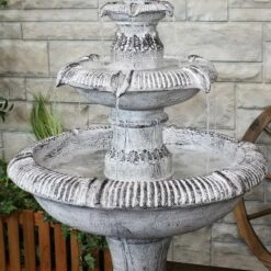 Flash Sale 🔥 Sunnydaze Decor Sunnydaze 50"H Electric Fiberglass Reinforced Concrete 3-Tier Mediterranean-Inspired Outdoor Water Fountain 🔥 -Garden Decor Shop unnamed file 6284