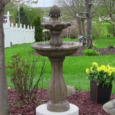 Best deal π Sunnydaze Decor Sunnydaze Outdoor 2-Tier Pineapple Solar Powered Water Fountain with Battery Backup and Submersible Pump - 46" - Earth Finish π― 3 Best deal π Sunnydaze Decor Sunnydaze Outdoor 2-Tier Pineapple Solar Powered Water Fountain with Battery Backup and Submersible Pump - 46" - Earth Finish π―