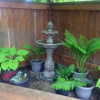 Best deal π Sunnydaze Decor Sunnydaze Outdoor 2-Tier Pineapple Solar Powered Water Fountain with Battery Backup and Submersible Pump - 46" - Earth Finish π― 7 Best deal π Sunnydaze Decor Sunnydaze Outdoor 2-Tier Pineapple Solar Powered Water Fountain with Battery Backup and Submersible Pump - 46" - Earth Finish π― - Image 5