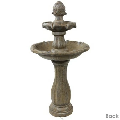 Best deal π Sunnydaze Decor Sunnydaze Outdoor 2-Tier Pineapple Solar Powered Water Fountain with Battery Backup and Submersible Pump - 46" - Earth Finish π― 11 Best deal π Sunnydaze Decor Sunnydaze Outdoor 2-Tier Pineapple Solar Powered Water Fountain with Battery Backup and Submersible Pump - 46" - Earth Finish π― - Image 9