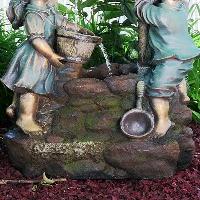 Wholesale ⭐ Sunnydaze Decor Sunnydaze 39"H Polyresin and Fiberglass Children at the Well Outdoor Water Fountain with LED Light ⭐ 6 Wholesale ⭐ Sunnydaze Decor Sunnydaze 39"H Polyresin and Fiberglass Children at the Well Outdoor Water Fountain with LED Light ⭐ - Image 4
