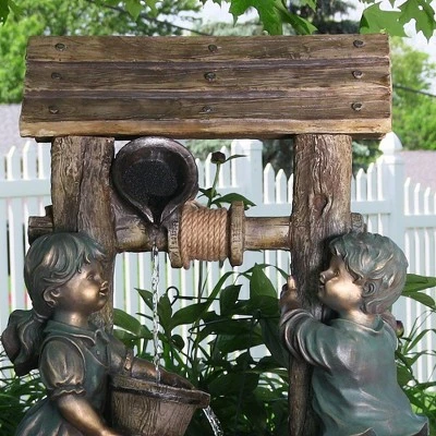 Wholesale ⭐ Sunnydaze Decor Sunnydaze 39"H Polyresin and Fiberglass Children at the Well Outdoor Water Fountain with LED Light ⭐ 7 Wholesale ⭐ Sunnydaze Decor Sunnydaze 39"H Polyresin and Fiberglass Children at the Well Outdoor Water Fountain with LED Light ⭐ - Image 5