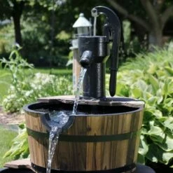 Coupon 🎉 Sunnydaze Decor Sunnydaze 34"H Electric Fir Wood 2-Tier Farmhouse Barrel with Metal Decorative Hand Pump Outdoor Water Fountain 🛒 -Garden Decor Shop unnamed file 6315