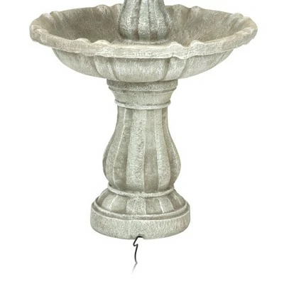 Deals ๐งจ Sunnydaze Decor Sunnydaze Outdoor 2-Tier Solar Powered Water Fountain with Battery Backup and Submersible Pump - 35" - White Earth Finish ๐ 5 Deals ๐งจ Sunnydaze Decor Sunnydaze Outdoor 2-Tier Solar Powered Water Fountain with Battery Backup and Submersible Pump - 35" - White Earth Finish ๐ - Image 3