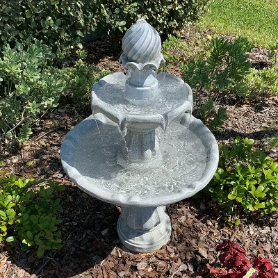 Deals ๐งจ Sunnydaze Decor Sunnydaze Outdoor 2-Tier Solar Powered Water Fountain with Battery Backup and Submersible Pump - 35" - White Earth Finish ๐ 7 Deals ๐งจ Sunnydaze Decor Sunnydaze Outdoor 2-Tier Solar Powered Water Fountain with Battery Backup and Submersible Pump - 35" - White Earth Finish ๐ - Image 5