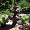 Discount 😀 Sunnydaze Decor Sunnydaze 43"H Electric Fiberglass and Resin 3-Tier Flower Blossom Outdoor Water Fountain, Earth Finish 🎉 -Garden Decor Shop unnamed file 6325