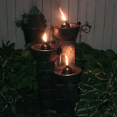 Best Pirce โ Sunnydaze Decor Sunnydaze 34"H Electric Polyresin 3-Tier Burning Bowls Outdoor Water Fountain with Real Flame Torch Accents ๐ 10 Best Pirce โ Sunnydaze Decor Sunnydaze 34"H Electric Polyresin 3-Tier Burning Bowls Outdoor Water Fountain with Real Flame Torch Accents ๐ - Image 8