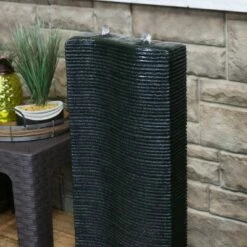 New 🧨 Sunnydaze Decor Sunnydaze 31"H Electric Polyresin Rippling Tower Column Outdoor Water Fountain with Lights 😀 -Garden Decor Shop unnamed file 6364