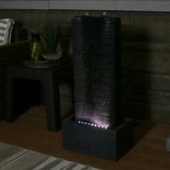 New 🧨 Sunnydaze Decor Sunnydaze 31"H Electric Polyresin Rippling Tower Column Outdoor Water Fountain with Lights 😀 -Garden Decor Shop unnamed file 6365