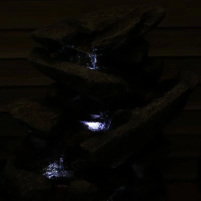 Outlet 𧨠Sunnydaze Decor Sunnydaze 32"H Electric Polyresin Streaming Tilted Rocks Outdoor Water Fountain with LED Lights π 9 Outlet 𧨠Sunnydaze Decor Sunnydaze 32"H Electric Polyresin Streaming Tilted Rocks Outdoor Water Fountain with LED Lights π - Image 7