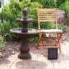 Flash Sale 😀 Sunnydaze Decor Sunnydaze Outdoor 2-Tier Solar Powered Water Fountain with Battery Backup and Submersible Pump - 35" - Rust Finish 🛒 -Garden Decor Shop unnamed file 6387