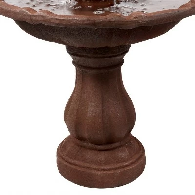 Flash Sale π Sunnydaze Decor Sunnydaze Outdoor 2-Tier Solar Powered Water Fountain with Battery Backup and Submersible Pump - 35" - Rust Finish π 7 Flash Sale π Sunnydaze Decor Sunnydaze Outdoor 2-Tier Solar Powered Water Fountain with Battery Backup and Submersible Pump - 35" - Rust Finish π - Image 5