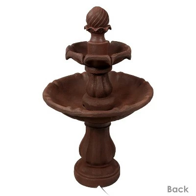 Flash Sale π Sunnydaze Decor Sunnydaze Outdoor 2-Tier Solar Powered Water Fountain with Battery Backup and Submersible Pump - 35" - Rust Finish π 8 Flash Sale π Sunnydaze Decor Sunnydaze Outdoor 2-Tier Solar Powered Water Fountain with Battery Backup and Submersible Pump - 35" - Rust Finish π - Image 6