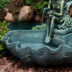 Flash Sale 😀 Sunnydaze Decor Sunnydaze 30"H Electric Fiberglass Fairy Shell Outdoor Water Fountain 👏 -Garden Decor Shop unnamed file 6421