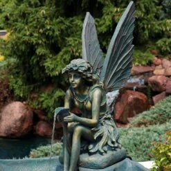 Flash Sale 😀 Sunnydaze Decor Sunnydaze 30"H Electric Fiberglass Fairy Shell Outdoor Water Fountain 👏 -Garden Decor Shop unnamed file 6422