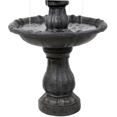 Hot Sale π Sunnydaze Decor Sunnydaze Outdoor 2-Tier Solar Powered Water Fountain with Battery Backup and Submersible Pump - 35" - Black Earth Finish β 7 Hot Sale π Sunnydaze Decor Sunnydaze Outdoor 2-Tier Solar Powered Water Fountain with Battery Backup and Submersible Pump - 35" - Black Earth Finish β - Image 5