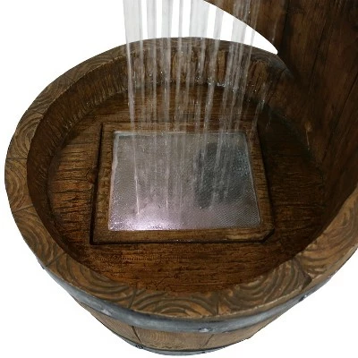 Best deal π Sunnydaze Decor Sunnydaze 24"H Electric Resin Spiraling Barrel Outdoor Water Fountain with LED Lights π₯ 4 Best deal π Sunnydaze Decor Sunnydaze 24"H Electric Resin Spiraling Barrel Outdoor Water Fountain with LED Lights π₯ - Image 2