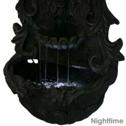 Wholesale 🎉 Sunnydaze Decor Sunnydaze 30"H Solar-Powered with Battery Pack Polyresin Stoic Courage Lion Head Outdoor Wall-Mount Fountain 💯