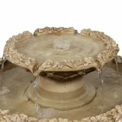 Best Pirce 😍 Sunnydaze Decor Sunnydaze 28"H Electric Polyresin 2-Tier Beveled Flower Outdoor Bird Bath Water Fountain ❤️ -Garden Decor Shop unnamed file 6476