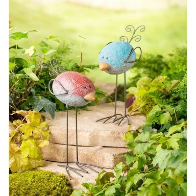 Brand new β Wind & Weather Colorful Resin Rock Birds with Wire Wings, Tails, Legs and Feet, Set of 2 π€© 3 Brand new β Wind & Weather Colorful Resin Rock Birds with Wire Wings, Tails, Legs and Feet, Set of 2 π€©