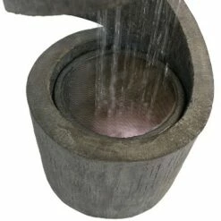 Outlet ❤️ Sunnydaze Decor Sunnydaze 31"H Electric Polyresin Showering Spiral Column Outdoor Water Fountain with LED Light 🤩 -Garden Decor Shop unnamed file 6494