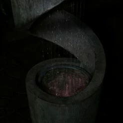 Outlet ❤️ Sunnydaze Decor Sunnydaze 31"H Electric Polyresin Showering Spiral Column Outdoor Water Fountain with LED Light 🤩 -Garden Decor Shop unnamed file 6495