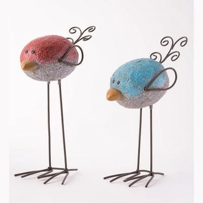 Brand new β Wind & Weather Colorful Resin Rock Birds with Wire Wings, Tails, Legs and Feet, Set of 2 π€© 5 Brand new β Wind & Weather Colorful Resin Rock Birds with Wire Wings, Tails, Legs and Feet, Set of 2 π€© - Image 3