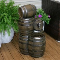Discount 🧨 Sunnydaze Decor Sunnydaze 29"H Electric Polyresin Stacked Whiskey Barrel Outdoor Water Fountain with LED Lights 🎁 -Garden Decor Shop unnamed file 6514