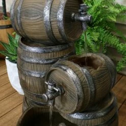 Discount 🧨 Sunnydaze Decor Sunnydaze 29"H Electric Polyresin Stacked Whiskey Barrel Outdoor Water Fountain with LED Lights 🎁 -Garden Decor Shop unnamed file 6518