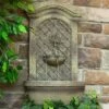 Top 10 🔥 Sunnydaze Decor Sunnydaze 31"H Electric Polystone Rosette Leaf Outdoor Wall-Mount Water Fountain, Florentine Stone Finish 💯