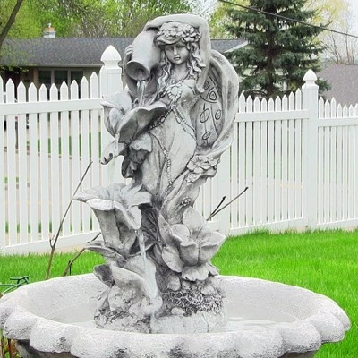 Best deal π Sunnydaze Decor Sunnydaze Outdoor Polyresin Fairy Flower Solar Powered Water Fountain Feature with Battery Backup - 42" π 5 Best deal π Sunnydaze Decor Sunnydaze Outdoor Polyresin Fairy Flower Solar Powered Water Fountain Feature with Battery Backup - 42" π - Image 3