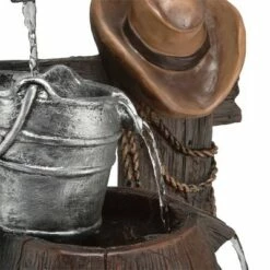Discount 🥰 Alpine Corporation Alpine 26" Pump and Barrel Fountain with Cowboy Hat ⌛ -Garden Decor Shop unnamed file 6557