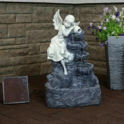 Buy 🎁 Sunnydaze Decor Sunnydaze Outdoor Solar Powered Angel Falls Water Fountain with Battery Backup and Submersible Pump - 27" 🤩 -Garden Decor Shop unnamed file 6560
