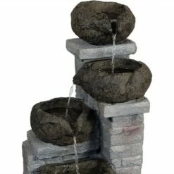 Best Pirce ⌛ Sunnydaze Decor Sunnydaze Outdoor Polyresin Solar Powered Stone Bowls Water Fountain with LED Lights and Backup Battery - 30" ⌛ -Garden Decor Shop unnamed file 6576