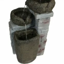 Best Pirce ⌛ Sunnydaze Decor Sunnydaze Outdoor Polyresin Solar Powered Stone Bowls Water Fountain with LED Lights and Backup Battery - 30" ⌛ -Garden Decor Shop unnamed file 6577