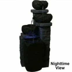 Best Pirce ⌛ Sunnydaze Decor Sunnydaze Outdoor Polyresin Solar Powered Stone Bowls Water Fountain with LED Lights and Backup Battery - 30" ⌛ -Garden Decor Shop unnamed file 6582