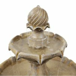 Best deal 🧨 Sunnydaze Decor Sunnydaze Outdoor 2-Tier Solar Powered Water Fountain with Battery Backup and Submersible Pump - 35" - Earth Finish 😀 -Garden Decor Shop unnamed file 6585