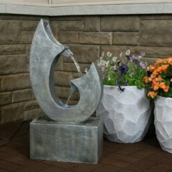 Best Sale 🤩 Sunnydaze Decor Sunnydaze 31"H Electric Polyresin Modern Flowing Curves Outdoor Water Fountain with LED Light 🧨 -Garden Decor Shop unnamed file 6591