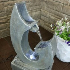 Best Sale 🤩 Sunnydaze Decor Sunnydaze 31"H Electric Polyresin Modern Flowing Curves Outdoor Water Fountain with LED Light 🧨 -Garden Decor Shop unnamed file 6597