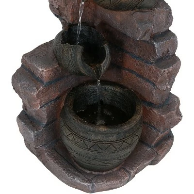 Buy π₯ Sunnydaze Decor Sunnydaze Outdoor Polyresin Crumbling Bricks and Pots Solar Cascading Water Fountain with LED Lights and Battery Backup - 27" π 6 Buy π₯ Sunnydaze Decor Sunnydaze Outdoor Polyresin Crumbling Bricks and Pots Solar Cascading Water Fountain with LED Lights and Battery Backup - 27" π - Image 4