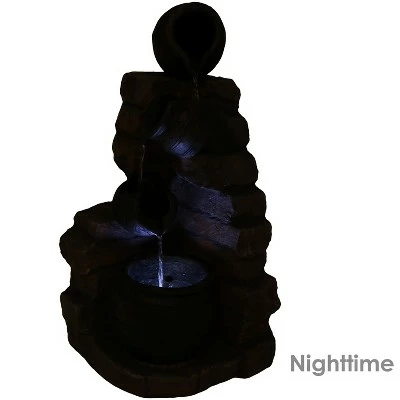 Buy π₯ Sunnydaze Decor Sunnydaze Outdoor Polyresin Crumbling Bricks and Pots Solar Cascading Water Fountain with LED Lights and Battery Backup - 27" π 9 Buy π₯ Sunnydaze Decor Sunnydaze Outdoor Polyresin Crumbling Bricks and Pots Solar Cascading Water Fountain with LED Lights and Battery Backup - 27" π - Image 7