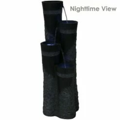 Deals 👏 Sunnydaze Decor Sunnydaze 41"H Electric Polystone 4-Tier Staggered Pillars Outdoor Water Fountain with LED Lights ⭐ -Garden Decor Shop unnamed file 6615