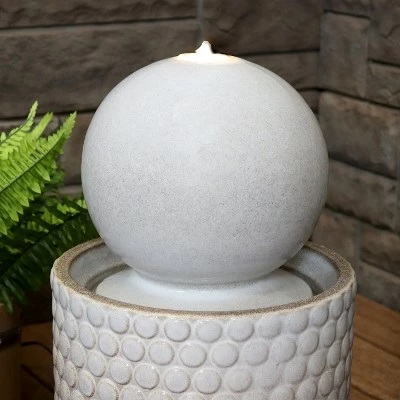 Best deal 😀 Sunnydaze Decor Sunnydaze Modern Orb on Circle-Pattern Base Ceramic Outdoor Fountain with LED Lights, Gray 😀 8 Best deal 😀 Sunnydaze Decor Sunnydaze Modern Orb on Circle-Pattern Base Ceramic Outdoor Fountain with LED Lights, Gray 😀 - Image 6